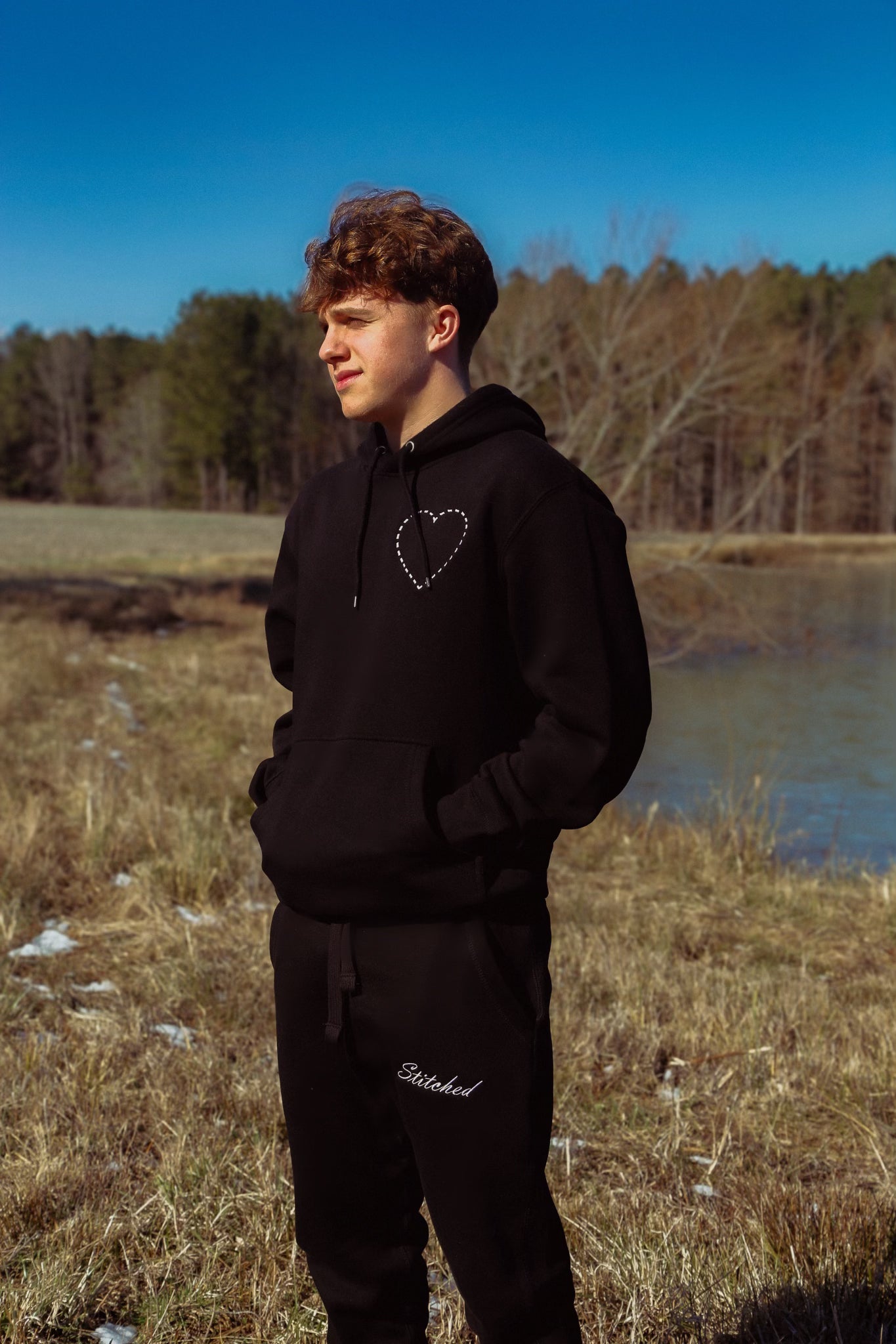 Stitched Heart Premium Hoodie