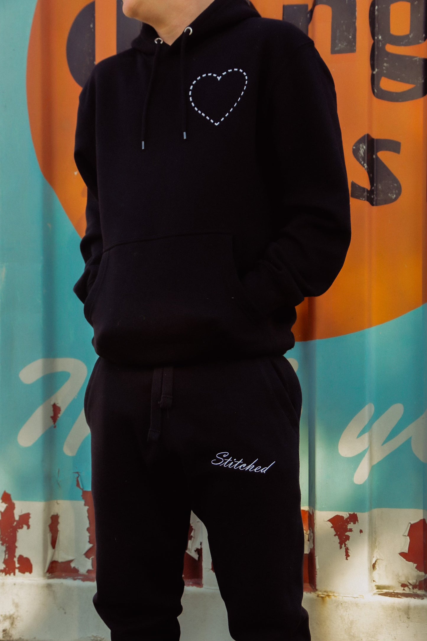 Stitched Heart Premium Hoodie